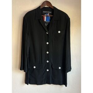 Vintage Carole Little Transatlantique Long Oversized Jacket 12 Lagenlook Artsy